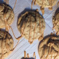 Cookies<br> <span style="font-size:0.65em;line-height:0.9"> $3.50 for one<br> $2.50/each for a dozen </span>